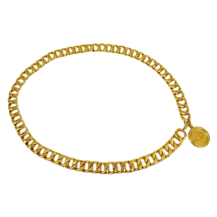 Chanel Medallion Chain Belt Gold Small Good