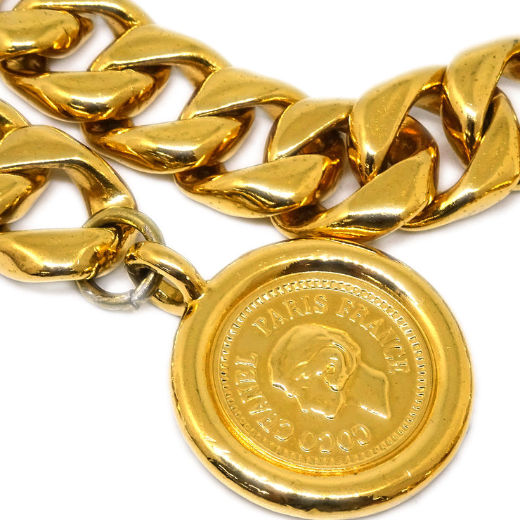 Chanel Medallion Chain Belt Gold Small Good