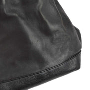 Chanel Black Lambskin Bucket Drawstring Shoulder Bag