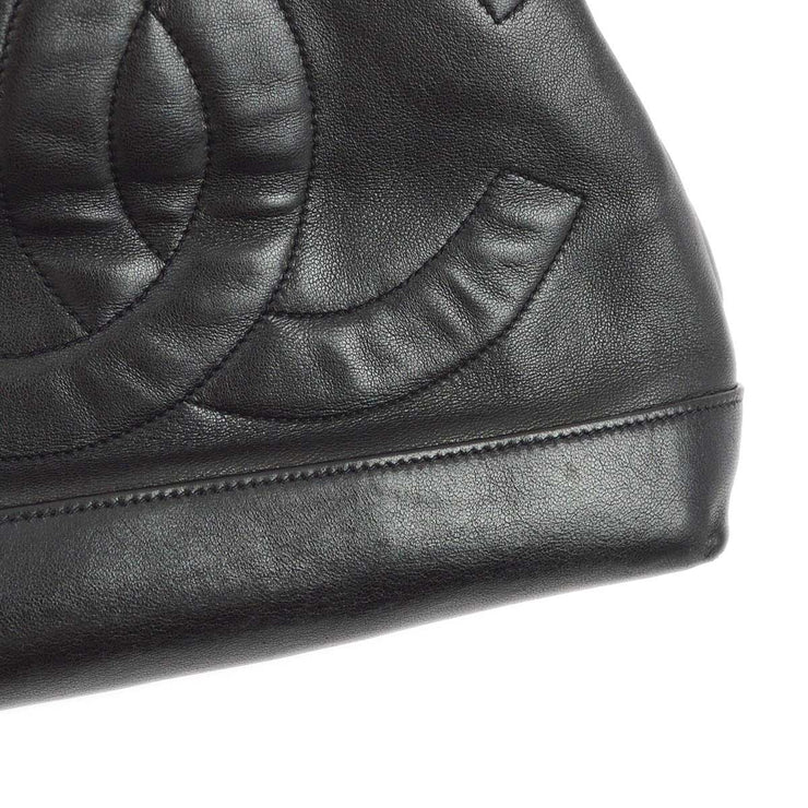 Chanel Black Lambskin Bucket Drawstring Shoulder Bag