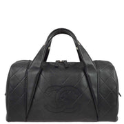 Chanel 2005-2006 Black Lambskin V Stitch Handbag