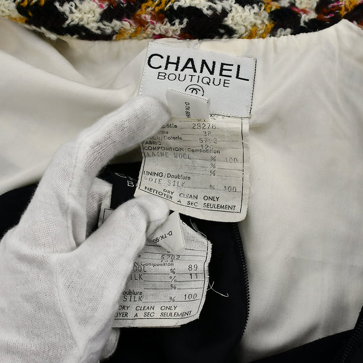 Chanel Setup Suit Jacket Dress Black 01 #38