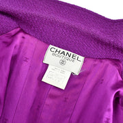 Chanel Single Breasted Jacket Purple 95A #36