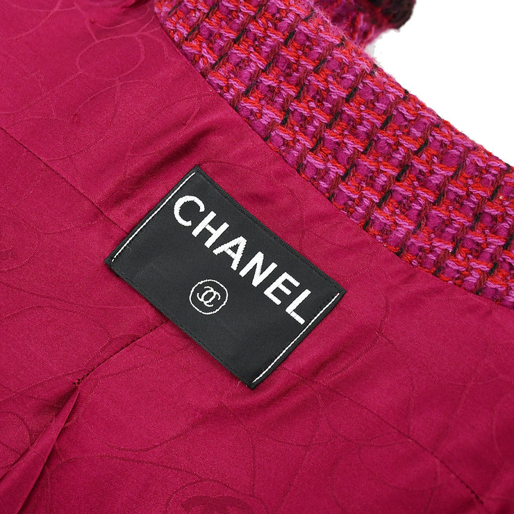 Chanel Single Breasted Jacket Red