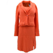 Chanel Setup Suit Jacket Dress Orange 97P #40