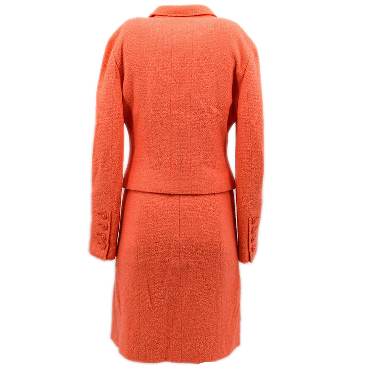 Chanel Setup Suit Jacket Dress Orange 97P #40