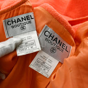 Chanel Setup Suit Jacket Dress Orange 97P #40