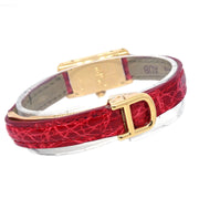 Cartier Tank Allongee Watch 18KYG Diamond Red Crocodile