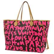 Louis Vuitton 2009 Pink Monogram Graffiti Neverfull GM Tote M93701