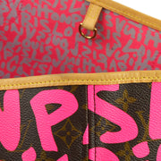 Louis Vuitton 2009 Pink Monogram Graffiti Neverfull GM Tote M93701