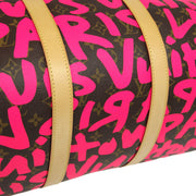 Louis Vuitton * 2009 Pink Monogram Graffiti Keepall 50 Duffle Bag M93698