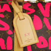 Louis Vuitton * 2009 Pink Monogram Graffiti Keepall 50 Duffle Bag M93698