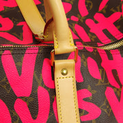 Louis Vuitton * 2009 Pink Monogram Graffiti Keepall 50 Duffle Bag M93698