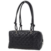 Chanel 2004-2005 Black Calfskin Cambon Ligne Bowling Bag