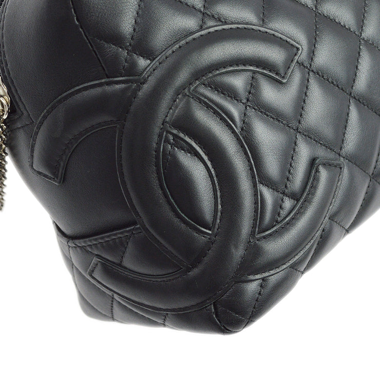 Chanel 2004-2005 Black Calfskin Cambon Ligne Bowling Bag