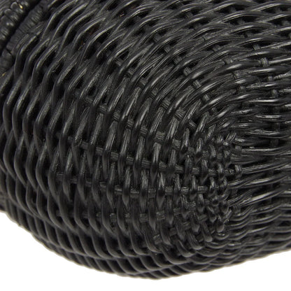 Chanel * 2004-2005 Black Rattan Basket 2way Shooulder Handbag
