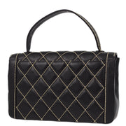 Chanel 2004-2005 Black Calfskin Wild Stitch Handbag