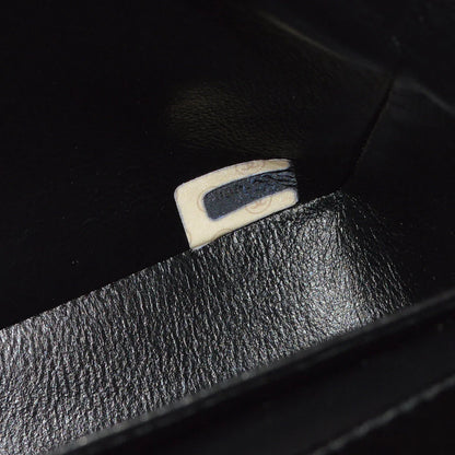 Chanel 1989-1991 Black Green Satin Felt Straight Flap Shoulder Bag