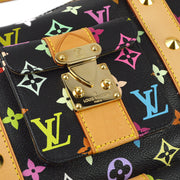 Louis Vuitton 2003 Black Monogram Multicolor Keepall 45 Duffle M92640