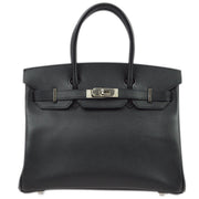 Hermes 2008 Black Epsom Birkin 30 Handbag