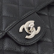 Chanel 2009-2010 Black Caviar East West Shoulder Bag