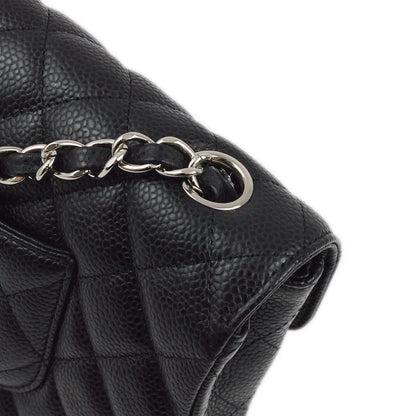Chanel 2009-2010 Black Caviar East West Shoulder Bag