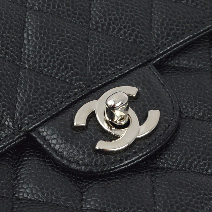 Chanel 2008-2009 Black Caviar East West Shoulder Bag