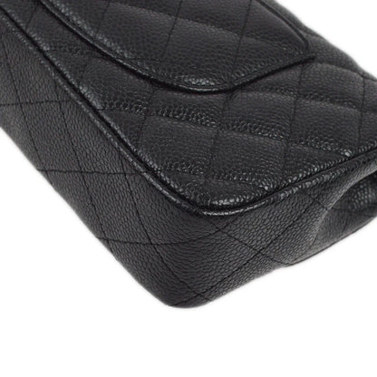Chanel 2008-2009 Black Caviar East West Shoulder Bag