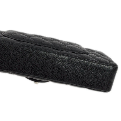 Chanel 2008-2009 Black Caviar East West Shoulder Bag