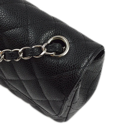 Chanel 2008-2009 Black Caviar East West Shoulder Bag