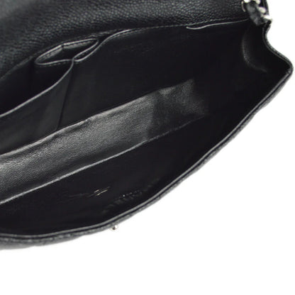 Chanel 2008-2009 Black Caviar East West Shoulder Bag