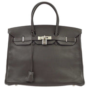 Hermes 2005 Ebene Taurillon Clemence Birkin 35 Handbag