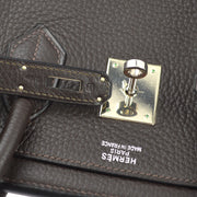 Hermes 2005 Ebene Taurillon Clemence Birkin 35 Handbag