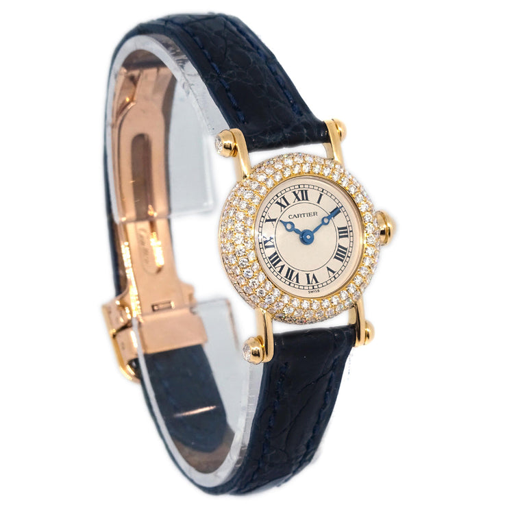 Cartier Mini Diabolo Watch Navy 18KYG Diamond