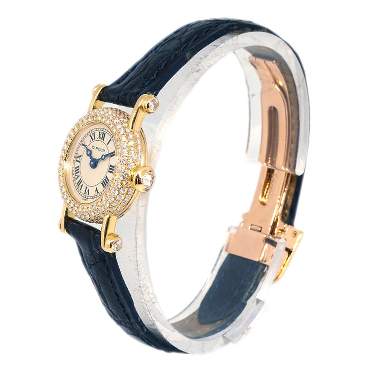 Cartier Mini Diabolo Watch Navy 18KYG Diamond