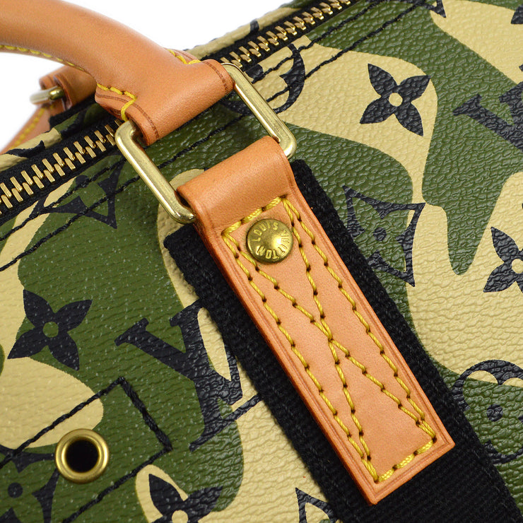 Louis Vuitton * 2008 Green Monogramouflage Speedy 35 Handbag