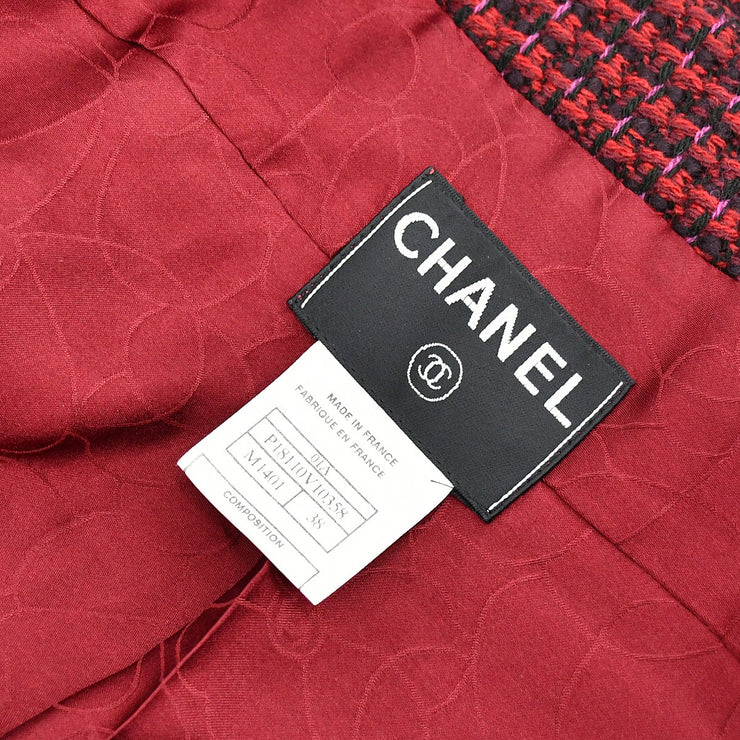 Chanel Single Breasted Jacket Red 01A #38