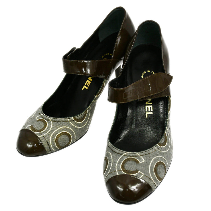 Chanel * Brown Pumps Shoes #36 1/2