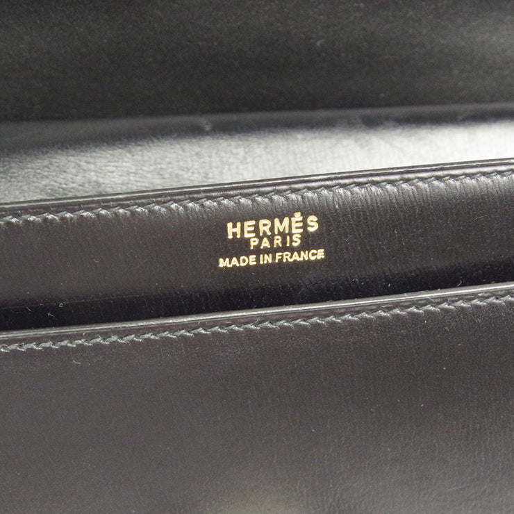 Hermes * 1974 Black Box Calf Handbag