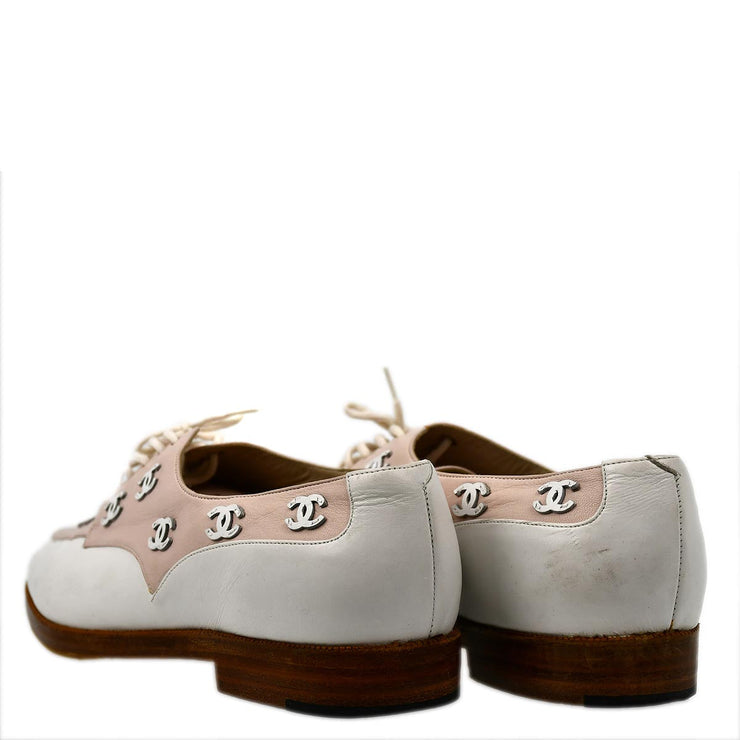 Chanel * Pink Oxford Shoes #36 1/2