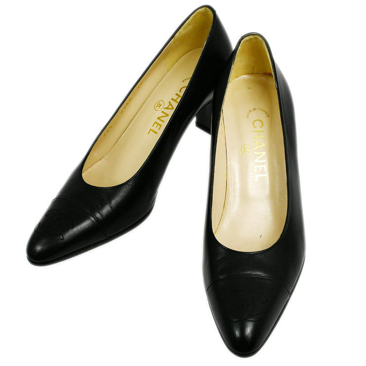 Chanel * Black Pumps Shoes #37