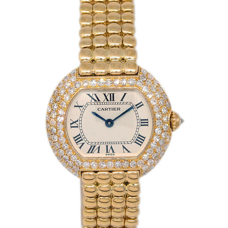 Cartier Ellipse SM Diamond Bezel Watch 18KYG