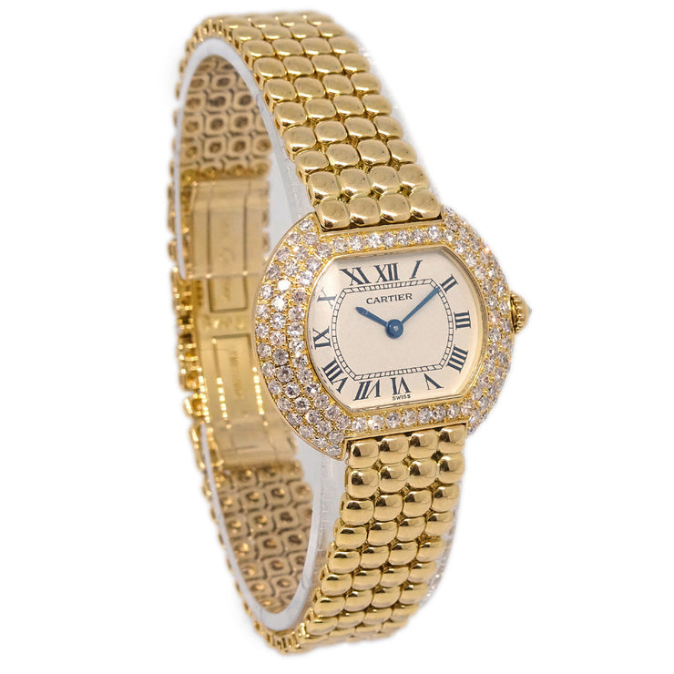 Cartier Ellipse SM Diamond Bezel Watch 18KYG