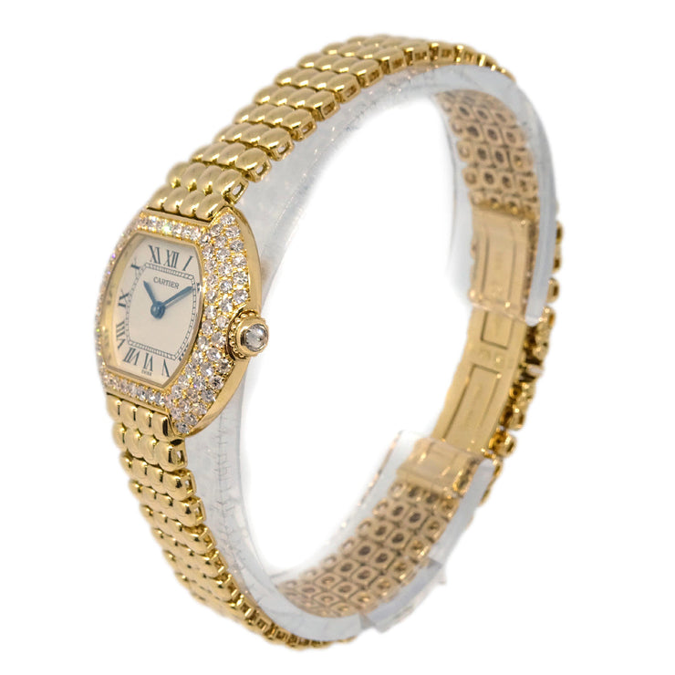 Cartier Ellipse SM Diamond Bezel Watch 18KYG