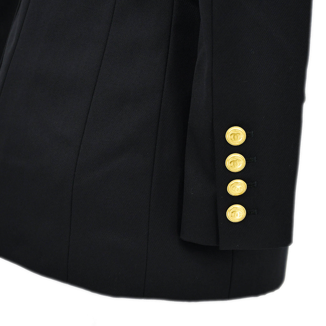Chanel Double Breasted Jacket Black 96A #36 – AMORE Vintage