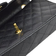 Chanel 2005-2006 Black Caviar East West Shoulder Bag