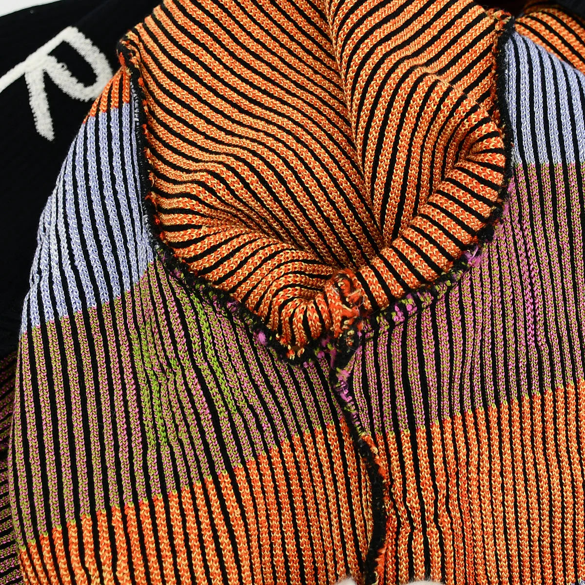 Chanel Alphabet Pattern Cardigan Black 01A #36
