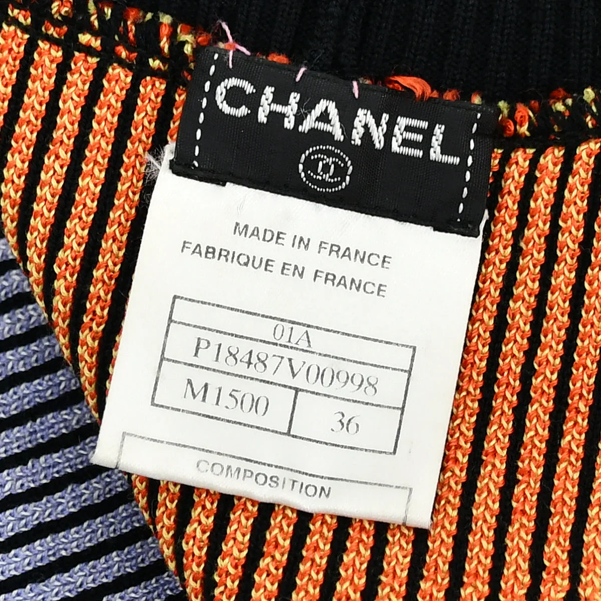 Chanel Alphabet Pattern Cardigan Black 01A #36