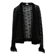 Chanel Lace Cardigan Black 04A #40