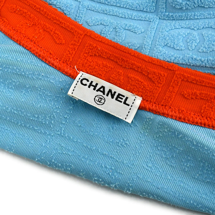 Chanel Zip Up Cardigan Light Blue